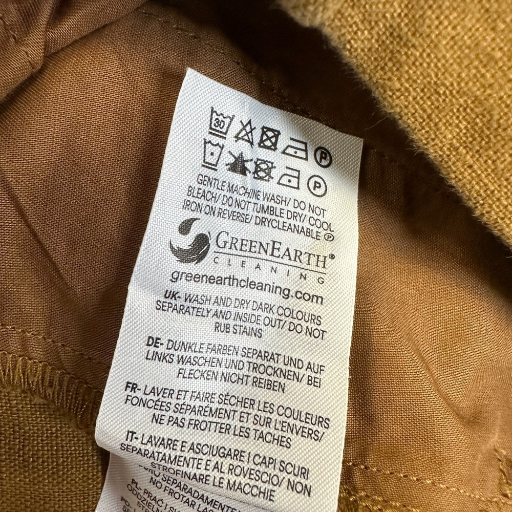 Boden Dulwich 100% Linen Trousers Womens 4P Gingerbread Wide Leg EUC - Picture 12 of 12